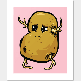 Potato People! Cartoon Confused Potato Garden Tips Toons Posters and Art